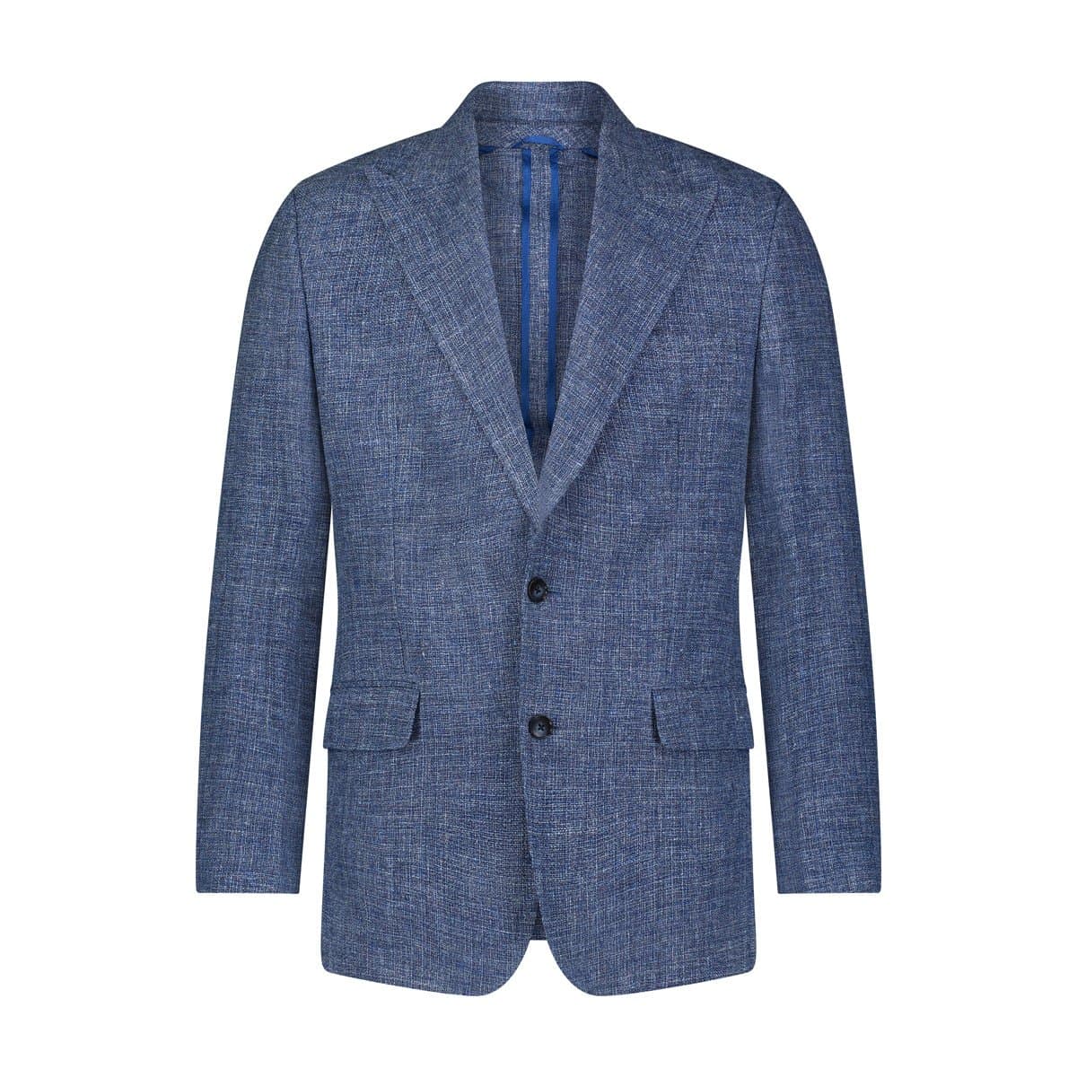 Custom Wool Silk Linen Sport Coat Pacific Blue