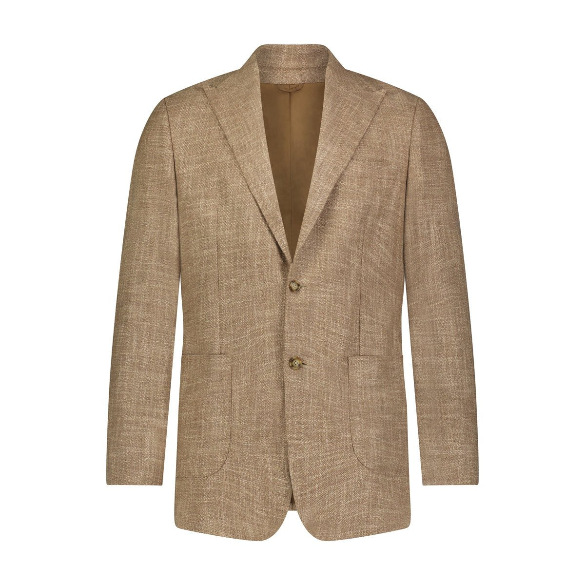 Custom Wool Silk Linen Sport Coat in Tan Timeless Style Q Clothier