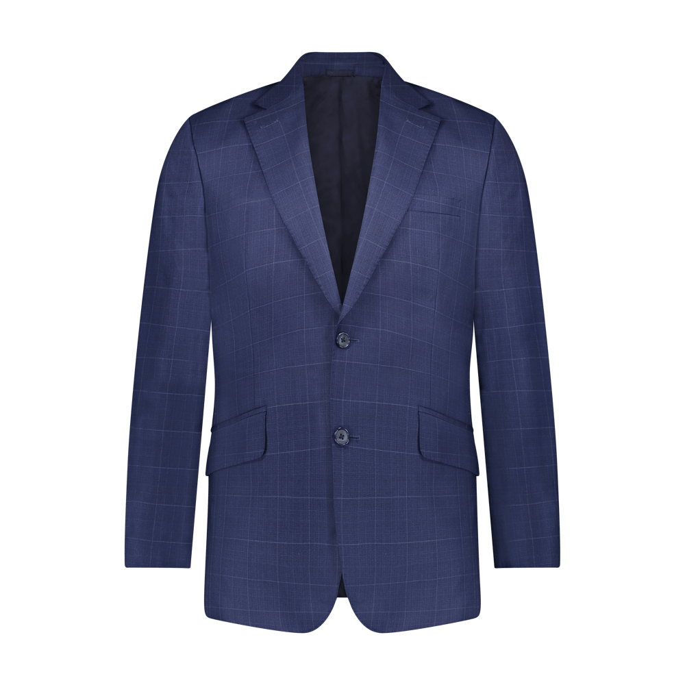 Navy check coat clearance