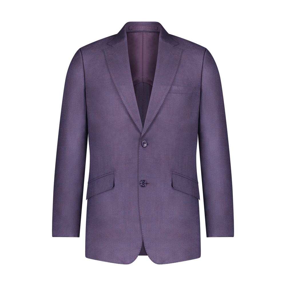 Custom Fine Twill Sport Coat in Plum Rich Texture Q Clothier