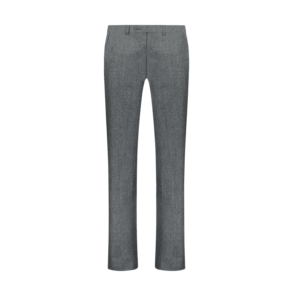 Grey Wool Flannel Trouser - NewEnglandShirtCo