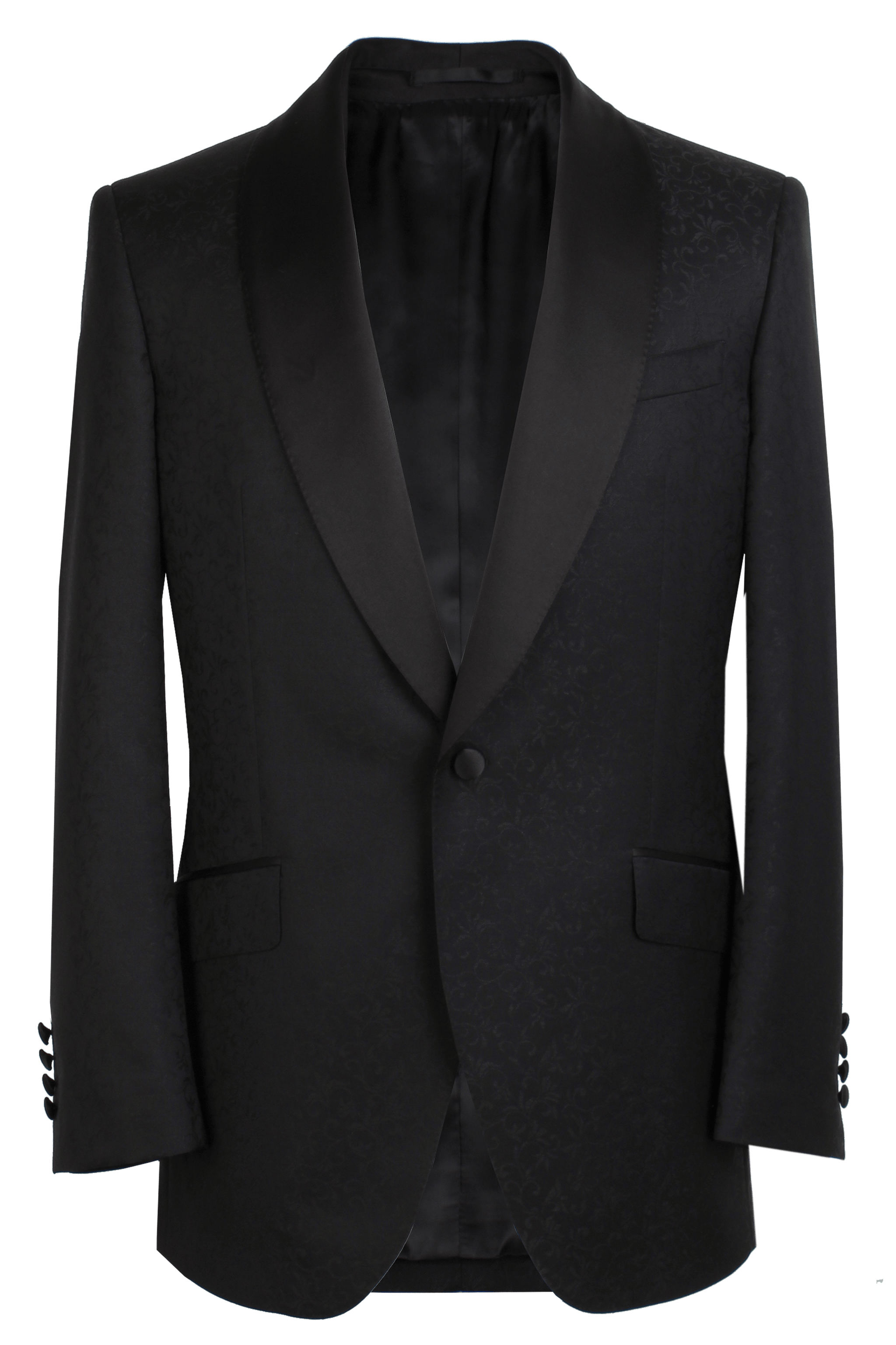 Sophisticated Grey Paisley Jacquard Dinner Jacket – Q Clothier